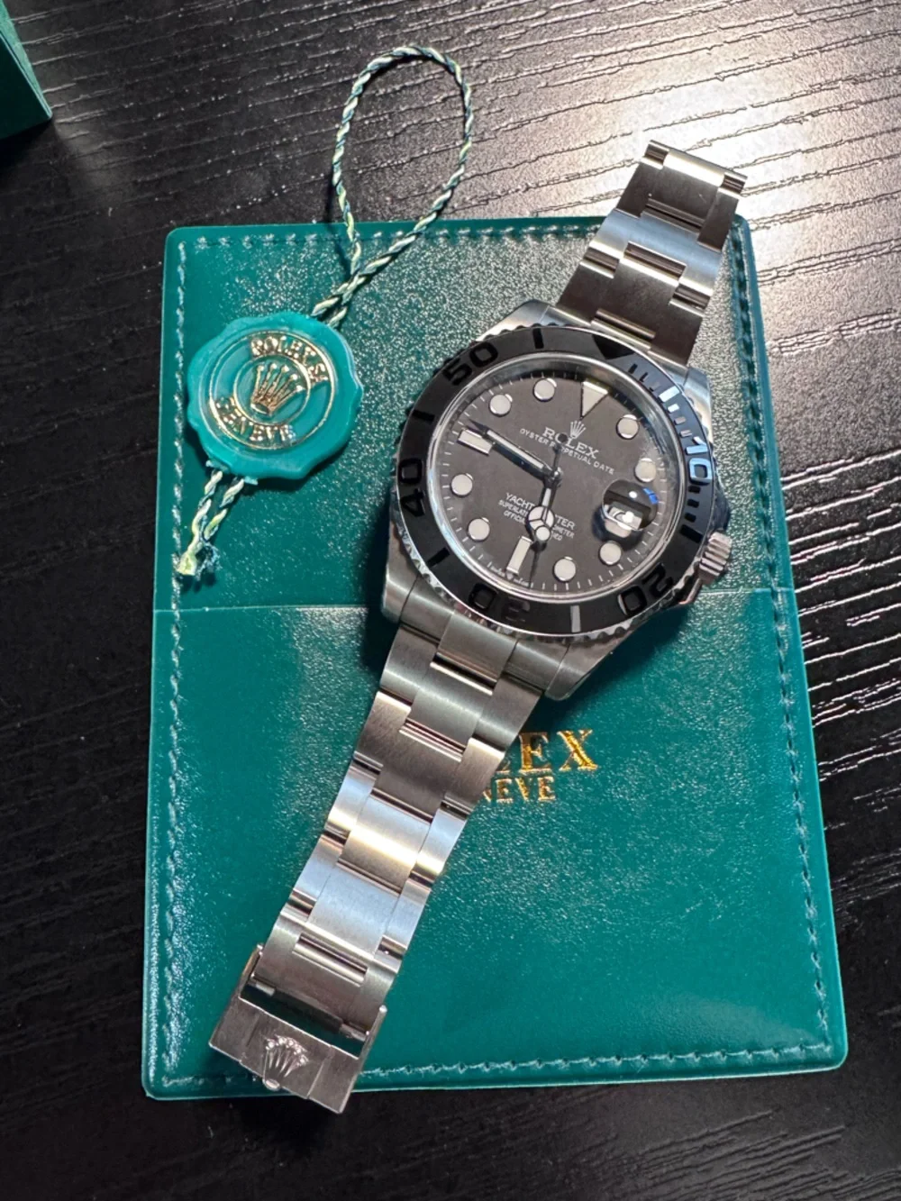 Rolex Black and Silver Yacht-Master Stainless Steel Watch - Picture 7 of 9